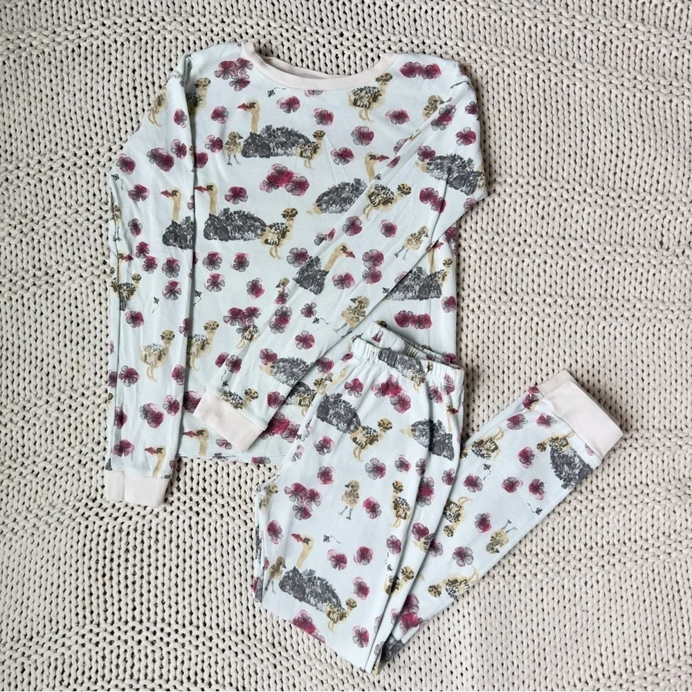 Burt's Bees Kids Floral and Birds Pajama Set Size 8